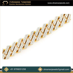 Bracelet tendance en argent 925 plaqué or avec maillons cubains Miami personnalisés, serti de diamants Moissanite 12 mm, style Hip Hop, idéal pour les fêtes et mariages - Product Image 3