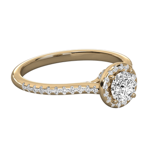 Anillo de Compromiso de Diamantes Solitario para Mujer en Oro Amarillo de 14K, Chapado en Rodio, Certificado IGI, Diseño con Tecnología de Incrustación Brillante - Product Image 5