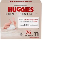 Pañales Huggies Skin Essentials para Recién Nacidos |   Ultra Suaves, Protección Contra Fugas, 76 Unidades, 6-9 Libras, Hipoalergénicos, Venta al por Mayor - Product Image 1