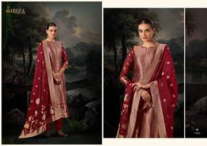 Colección al por mayor de Jacquard de seda artesanal Salwar Kameez para ropa de fiesta inspirada en la moda india y pakistaní - Product Image 2