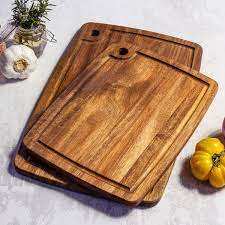Planche à découper portable en bois d'acacia avec gouttière à jus, planche à fromage pour la cuisine, la maison ou l'extérieur, taille personnalisée et prix bas - Product Image 6