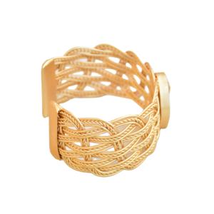 Brazalete de Latón Ajustable con Acabado Antiguo Minimalista, Joyería de Moda Hecha a Mano para Mujer, Lista para Enviar al por Mayor - Product Image 4