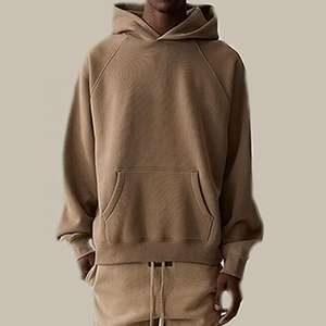 Fabricant de sweats à capuche en éponge française personnalisés sans ficelles 100% coton broderie surdimensionnée épaisse lourde sweats à capuche pour hommes sweats à capuche vierges - Product Image 4