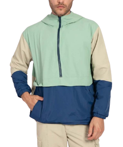 Chaqueta Impermeable y Cortavientos de Lona Ligera para Hombre, de Secado Rápido, Transpirable, con Cierre de Cremallera y Cuello Alto, para Senderismo - Product Image 1
