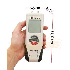เกจวัดความดันแบบดิจิตอล HTI HT-1890 สำหรับงาน HVAC และการทดสอบระบบนิวเมติก - Product Image 5