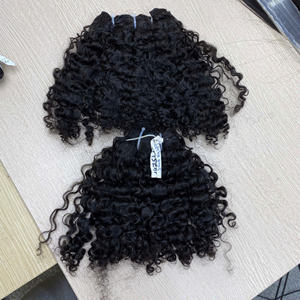 Tramas de Remy rizadas y rectas birmanas 100% extensiones de cabello humano vietnamita máquina fácil de estilizar trama doble uso doméstico - Product Image 2