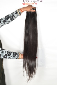 Vente en gros 100% Extensions de cheveux humains indiens crus alignés à cuticule traitée droite pour femmes noires vietnamiennes de couleur naturelle - Product Image 4