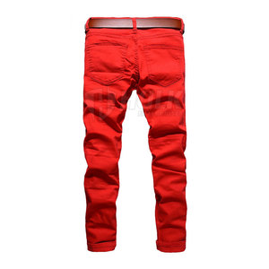 Wholesale Custom Made Men's Straight Streetwear Jeans <b>Pants</b> Unique Design Denim Fabric Medium Wash for Spring Season Hot Sale - Product Image 2