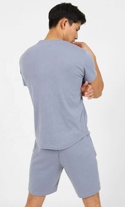 Survêtements d'été décontractés sur mesure pour hommes en gros 100% ensemble t-shirts et short en coton survêtements deux pièces - Product Image 3