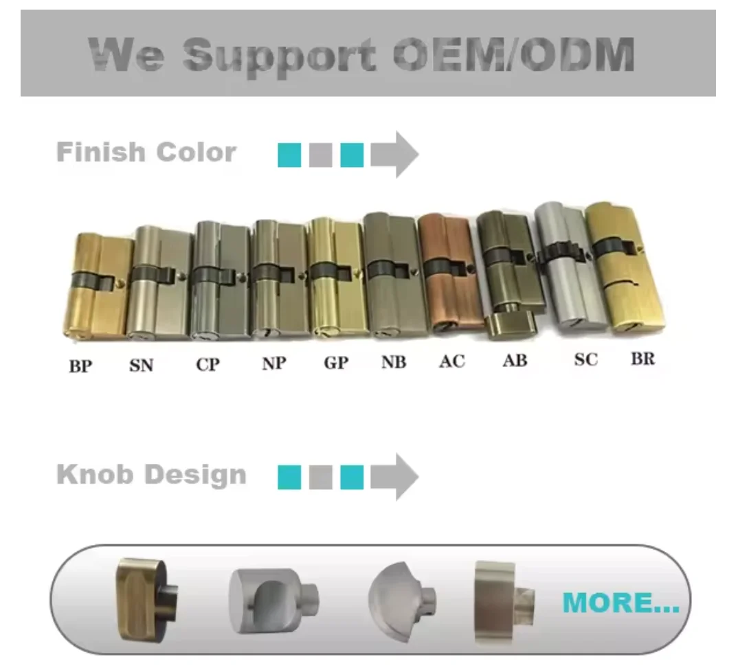 High Security European Profile 70mm Brass Lock Cylinder Anti-Pick & Anti-Drill with 2 Dimple Keys for Doors 1 Year Warranty · image 6