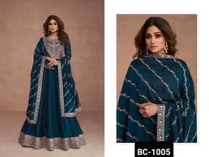 ชุดประจำชาติอินเดียผ้าไหมวิชิตราแท้พร้อมงานปักลายลำดับซาริและแขนเสื้อสำหรับงานแต่งงาน - Product Image 4