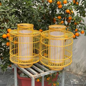 Creative Personality Chandelier Rattan Lamp Bamboo Woven Hemp Ball Bird's Nest <b>Retro</b> Balcony Modern Warm Romantic Rattan Lamp - Product Image 2