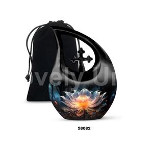 โกศบรรจุอัฐิรูปหยดน้ำลายดอกไม้ ดีไซน์เฉพาะตัว สำหรับผู้ใหญ่ พร้อมถุงกำมะหยี่ฟรี - Product Image 1