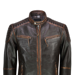 2025 Fashion New Quality Customize Men Leather Jacket for Men's Slim Fit Stylish 100% Original Leather Jackets - Product Image 2
