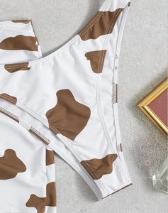 เซ็ตบิกินี่3ชิ้นแบบเซ็กซี่สำหรับผู้หญิงชุดว่ายน้ำสายหนังแบบผูกคอทรงสามเหลี่ยมสำหรับใส่ไปทะเล - Product Image 6