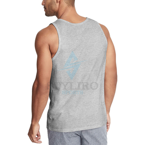 เสื้อกล้ามกีฬาผ้าฝ้ายไซส์ XL แขนกุดสำหรับใส่วิ่งและเพาะกายฟิตเนสยิมฟิตเนสออกแบบโลโก้ได้ตามต้องการ - Product Image 3