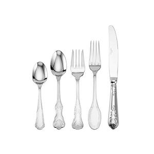 Service de couverts en métal fini argent avec poignée en relief pour mariages et tables à manger service de couverts de table - Product Image 5