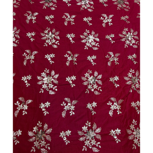 Tissu en velours de séquence de créateur pour robes de soirée, robes de mariée, lehenga, sari et robes de soirée, qualité de luxe - Product Image 1