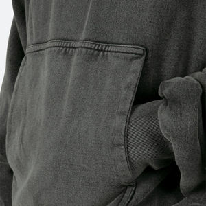 Poids élevé en vrac 600gsm unisexe plaine blanc surdimensionné goutte devrait Vintage lavé recadrée sweats à capuche hommes - Product Image 4