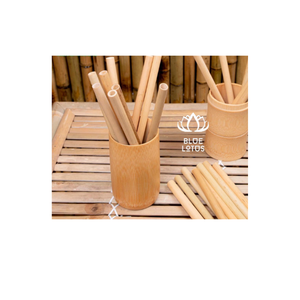 Las pajitas de bambú de Bluelotusfarm son respetuosas con el medio ambiente - Product Image 1