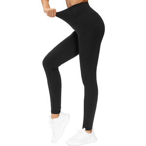 Leggings de yoga personnalisés de haute qualité pour femmes pantalons serrés tricotés taille haute sans couture solide avec fermeture à la taille élastique - Product Image 4