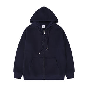 Poids lourd 600g Mi mixte argent renard velours fermeture éclair sweats à capuche multicolore à capuche pour hommes et femmes à porter - Product Image 2