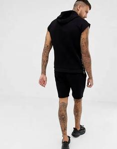 ชุดวอร์มสำหรับผู้ชายชุดวอร์มกางเกงขาสั้นสำหรับวิ่งพร้อมซิปสีทอง - Product Image 4