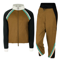 Ensemble de survêtement pour homme, ensemble de veste de survêtement, vêtements de sport, style uni, sweat-shirt en tricot, pantalon de survêtement, ensemble de sport pour homme