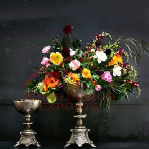 2025 Compote Flower Bowl <b>Vase</b> for Table Centerpieces Wedding Decor Aluminium Pedestal Fruits Bowl for Decorative Serving - Product Image 4