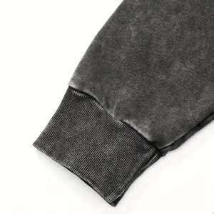 เสื้อกันหนาวมีฮู้ดสำหรับผู้ชายเสื้อแบบสวมศีรษะโอเวอร์ไซส์แฟชั่นเสื้อวินเทจ - Product Image 5