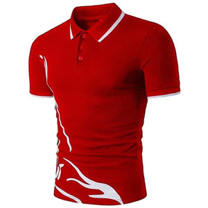 Haute qualité 100% coton hommes vêtements actifs motif solide pour polo avec bouton manches courtes sublimé pour le sport - Product Image 3