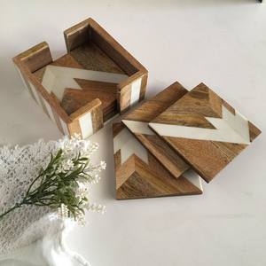 STAR CRAFT INDIA Dessous de verre tendance en bois et en résine pour la décoration de table à moindre coût, vente en gros de sous-verres de tasse à café de la meilleure qualité - Product Image 6