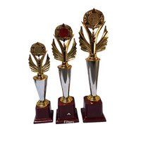 Trophées sportifs en métal poli de qualité supérieure, coupes, plaques, gravure au laser, logo personnalisé, école, collège, football, cricket