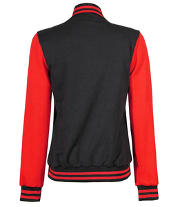 Veste universitaire en gros, nouvelle arrivée, tendance, vestes universitaires personnalisées pour femmes, col montant, design brodé, service OEM - Product Image 6