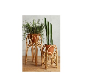 Panier de jardinière en rotin Design fabriqué à la main décoration intérieure et de balcon Pots de fleurs Mini conteneurs de plantes - Product Image 1