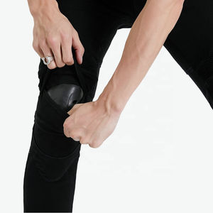 D-Ride Moto <b>Black</b> Motorcycle Jeans with Removable Knee and Hip Protectors Quick Dry & Breathable for <b>Men</b> All Seasons - Product Image 6