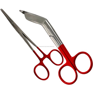 Kit d'instruments chirurgicaux manuels en acier inoxydable pour hôpital, comprenant des ciseaux à pansements et un hémostat, pour chirurgie ORL - WORLD PRECISION SURGICAL - Product Image 1