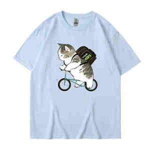 เสื้อยืดฮิปฮอปสำหรับทั้งชายและหญิงผ้าคอตตอนระบายอากาศได้สำหรับ100% พิมพ์ลายโอเวอร์ไซส์พิมพ์ซับลิเมชันฤดูร้อนดีไซน์แบบกำหนดเอง - Product Image 2