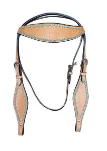 Recién llegado, juego de bridas de caballo de cuero genuino, tachuela de sillín occidental y caballete para entusiastas de vaqueros y caballos - Product Image 3