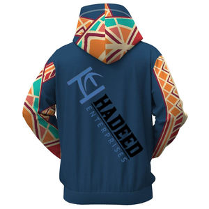 Sweat-shirt surdimensionné de qualité, vente en gros, couleur personnalisée et Logo, sweats à capuche pour hommes, impression par Sublimation et uni - Product Image 1