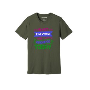 Thèmes de gentillesse imprimer 100% t-shirt en tissu de coton 160-180 à lourd GSM 12 couleurs disponibles Personnalisé votre propre conception et placement - Product Image 1