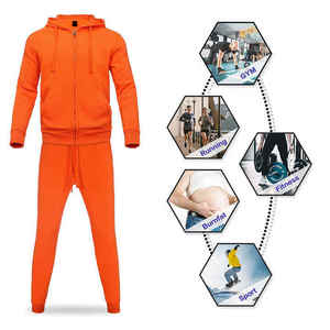 Trajes de chándal para hombre lisos Logotipo de chándal personalizado Conjuntos de Jogger de dos piezas Conjuntos de chándal de lana para hombre 1 pieza 100% Poliéster Adultos - Product Image 3