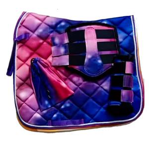 Ensemble de tapis de selle pour cheval matelassé de style moderne et haut de gamme |   Équipement d'équitation professionnel pour le saut d'obstacles, fabrication directe - Product Image 6