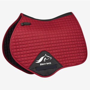 Horse Riding Equipment 1inch Thick Pressed Contoured Western <b>Wool</b> <b>Felt</b> Saddle Pad Australia Leather Custom - Product Image 2