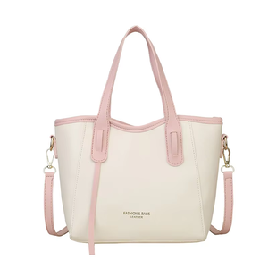 กระเป๋าถือทรงถังสไตล์ฝรั่งเศสใหม่ปี 2025 สีกากี กระเป๋าถือแฟชั่นผู้หญิง หนัง PU กระเป๋าสะพายข้างผู้หญิง - Product Image 5