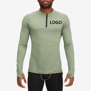 เสื้อยืดแขนยาวคอเต่าแขนยาวสำหรับผู้ชายเสื้อออกกำลังกายฟิตเนสยิมฟิตเนสฤดูหนาว - Product Image 1