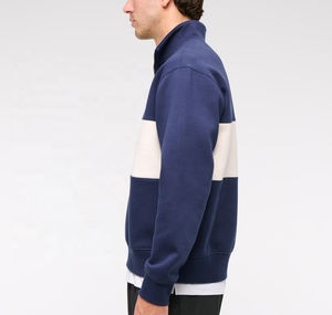 OEM Custom basics High Quality Sweatshirts <b>Men</b> Blank Cotton Blended top Sweatshirts <b>Quarter</b> <b>Zip</b> Neck <b>Men's</b> Sweatshirt - Product Image 2