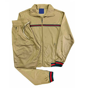 Conjunto de chándal transpirable con cremallera poliéster entrenamiento y ropa para correr ropa de hombre conjunto de ropa de abrigo Jogger chándales de dos piezas para hombre - Product Image 1