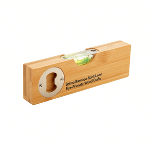 Nivel de burbuja de bambú Spiroo, artículos ecológicos para manualidades en madera - Product Image 3