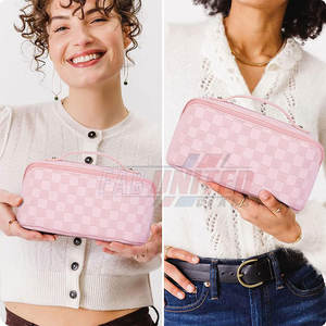 Bolso de cuero con cremallera para mujer a la moda, elegante patrón en relieve y acabado pulido, accesorio elegante reutilizable - Product Image 3
